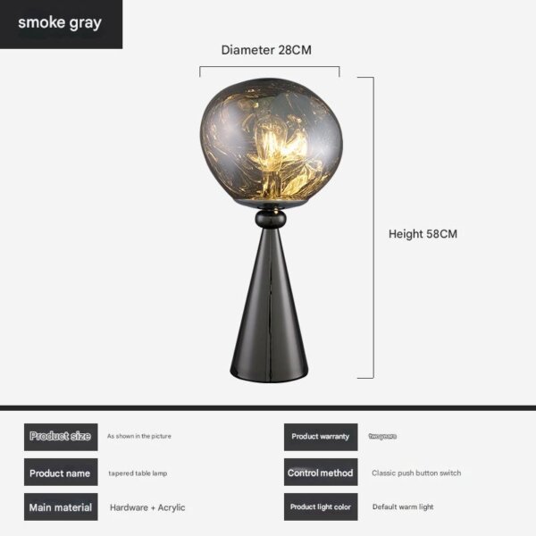 8W Iron Acrylic Lava Table Lamp - 图片 7