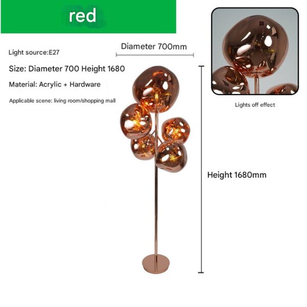 4-7 Heads Acrylic Lava Floor Light - 图片 7