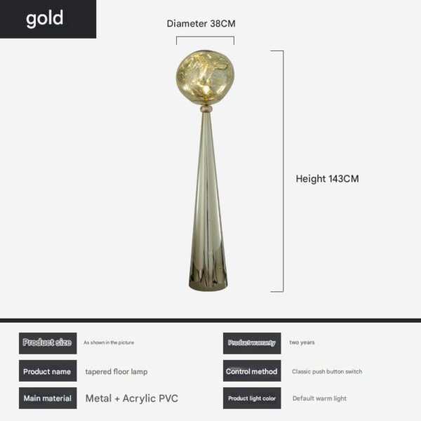E27/E26 Lava Acrylic LED Floor Light - 图片 4