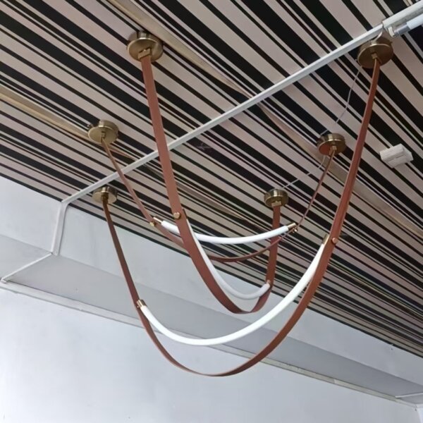 Leather Belt Silica Gel LED Pendant Lamp - 图片 3