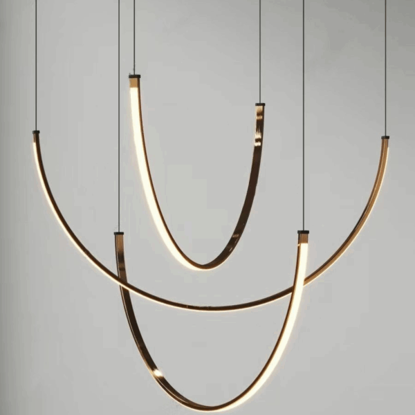 U-Shaped Aluminum Silica Gel Pendant Lamp - 图片 2