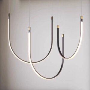 U-Shaped Aluminum Silica Gel Pendant Lamp