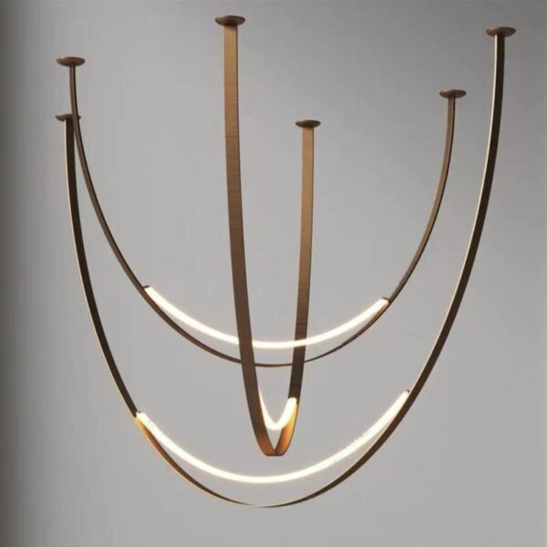 Leather Belt Silica Gel LED Pendant Lamp - 图片 4