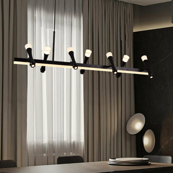 5-12 Heads Black Iron Pendant Light - 图片 3