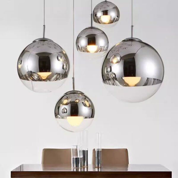 E27/E26 Bubble Ball Glass Pendant Lamp - 图片 2