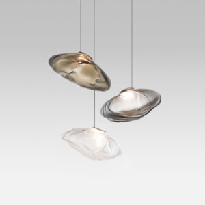 G9 Bubble Smoke Gray Glass Pendant Light
