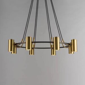 GU10 Brass Round Pendant Lamp