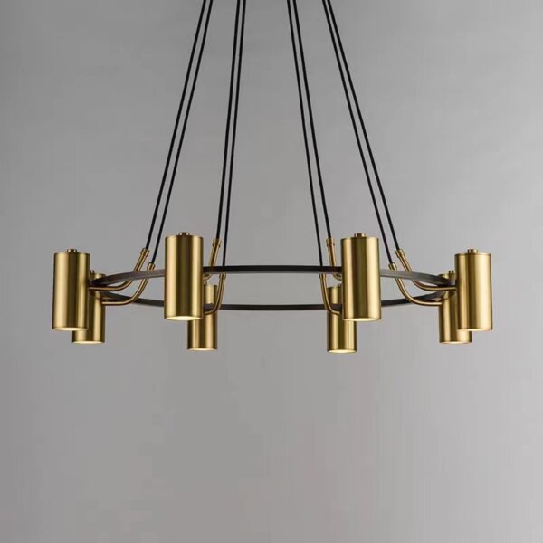 GU10 Brass Round Pendant Lamp