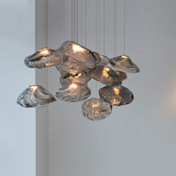 G9 Bubble Smoke Gray Glass Pendant Light - 图片 2