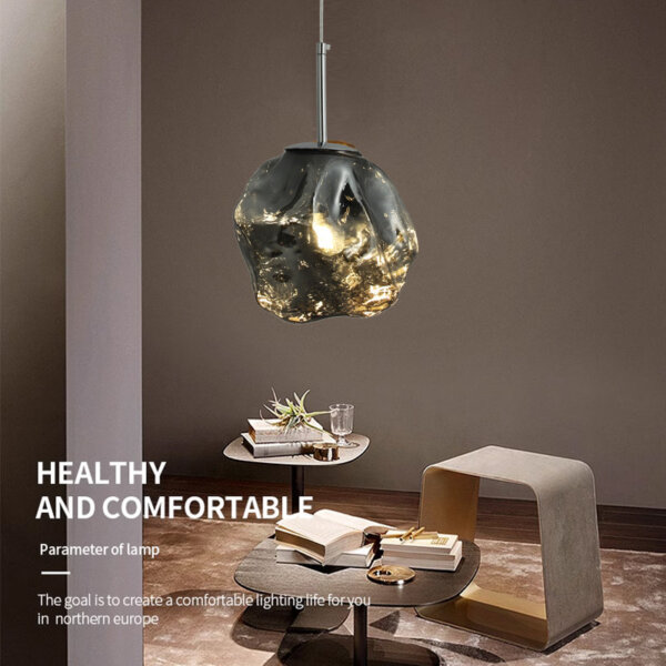 E27/E26 Aluminum Glass Pendant Lamp - 图片 3