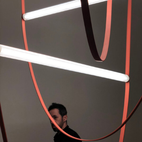 Brown Leather Belt Iron Pendant Light - 图片 4