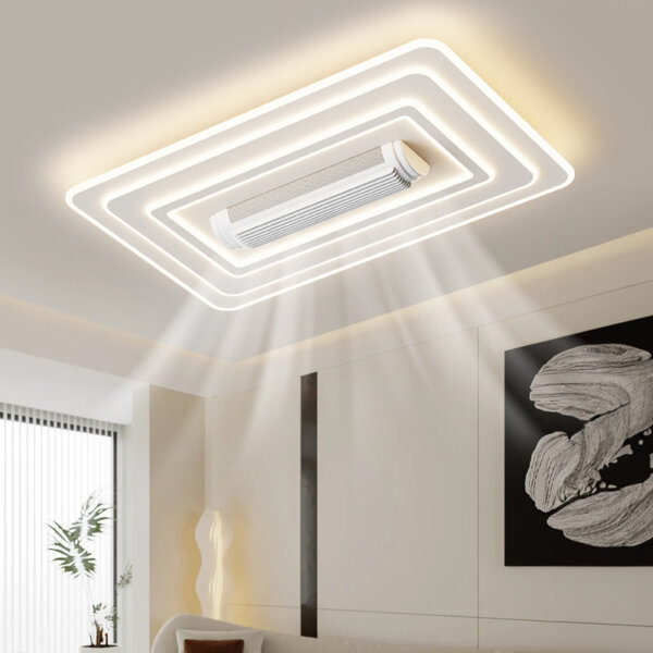Iron Acrylic Remote Control Ceiling Fan Light - 图片 2