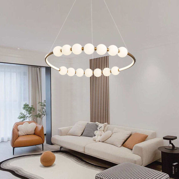 Circle Ring Acrylic LED Pendant Lamp - 图片 2