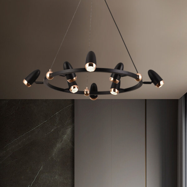 6/8/10 Heads Black Iron Pendant Light - 图片 2