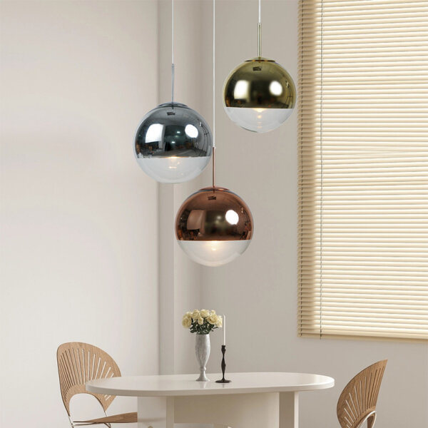 E27/E26 Bubble Ball Glass Pendant Lamp - 图片 4