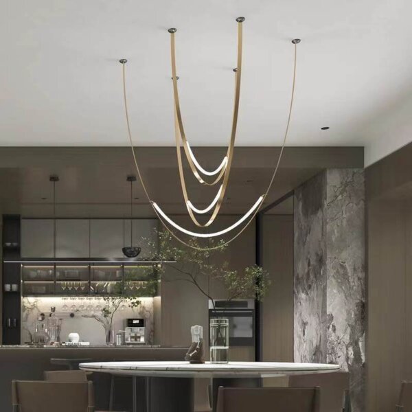 Leather Belt Silica Gel LED Pendant Lamp - 图片 6