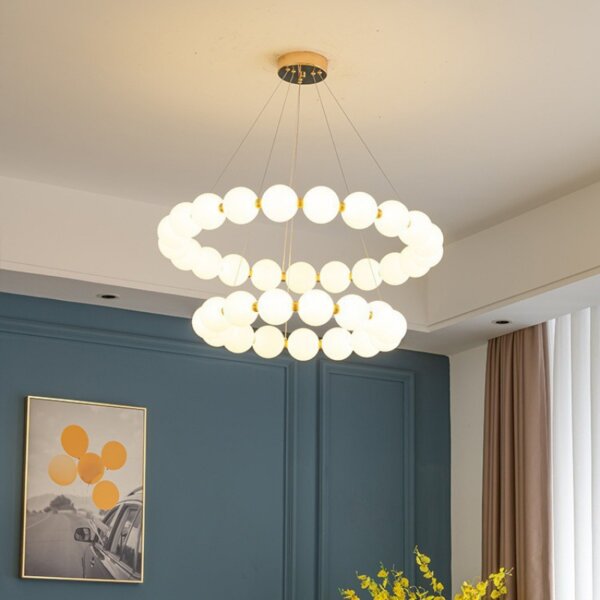 13-58 Heads White Ball Pendant Lamp - 图片 5