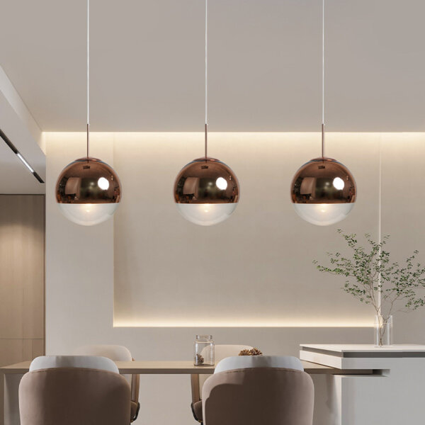 E27/E26 Bubble Ball Glass Pendant Lamp - 图片 5