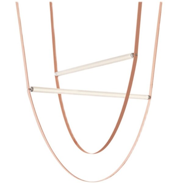 Brown Leather Belt Iron Pendant Light - 图片 6