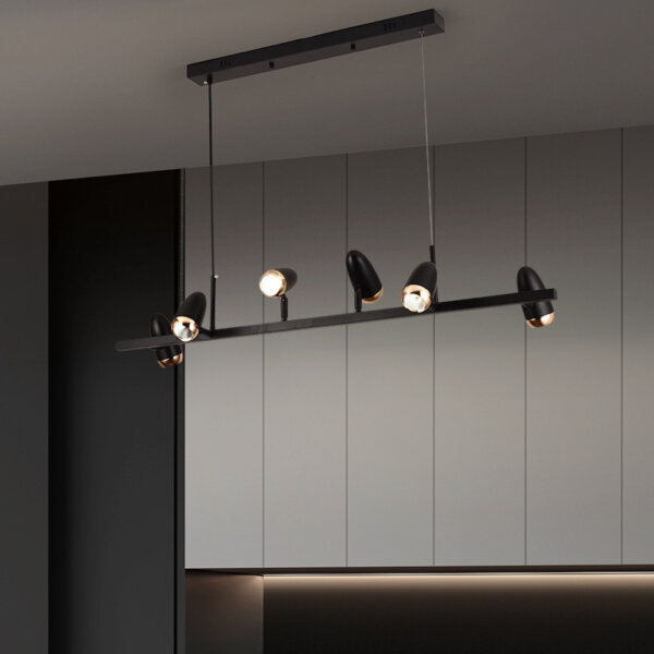 6/8/10 Heads Black Iron Pendant Light - 图片 3