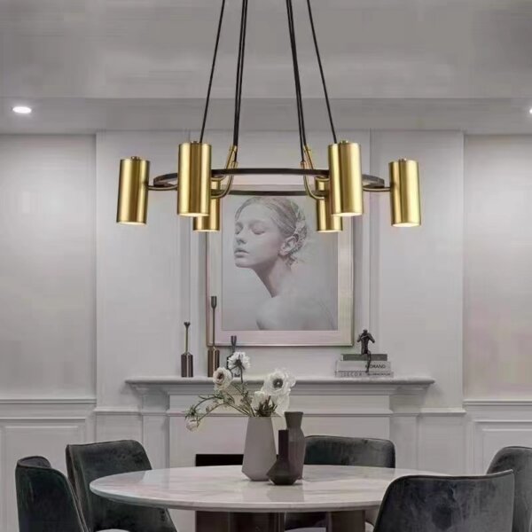 GU10 Brass Round Pendant Lamp - 图片 4