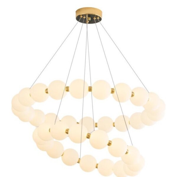 13-58 Heads White Ball Pendant Lamp - 图片 6