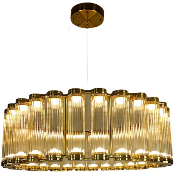 D150CM Stainless Steel Scroll Copper Pendant Lamp - 图片 5