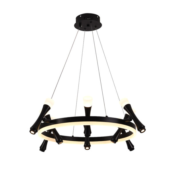 5-12 Heads Black Iron Pendant Light - 图片 6