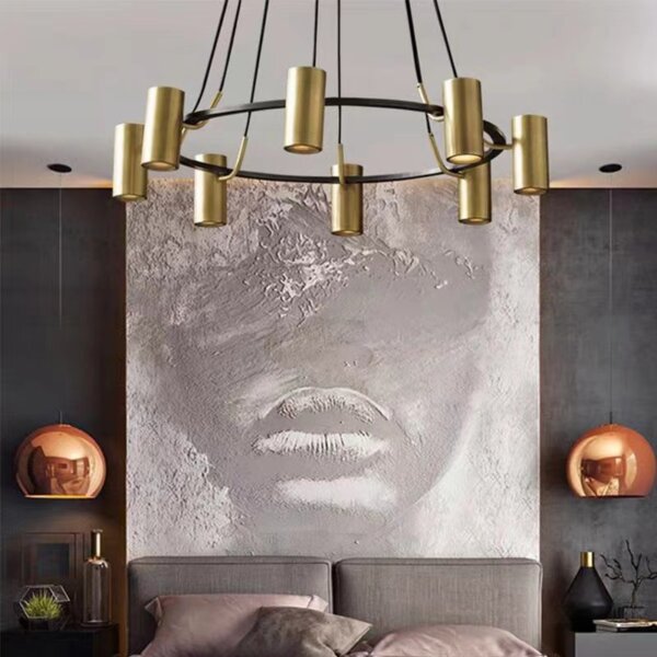 GU10 Brass Round Pendant Lamp - 图片 5
