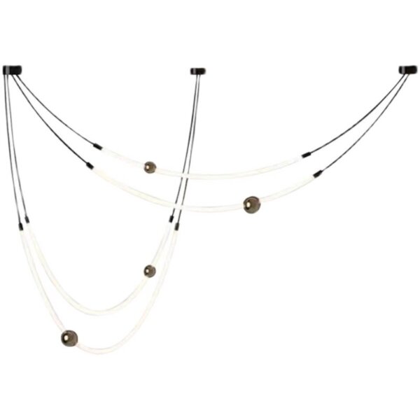 Silicone Iron Black White Pendant Light - 图片 6