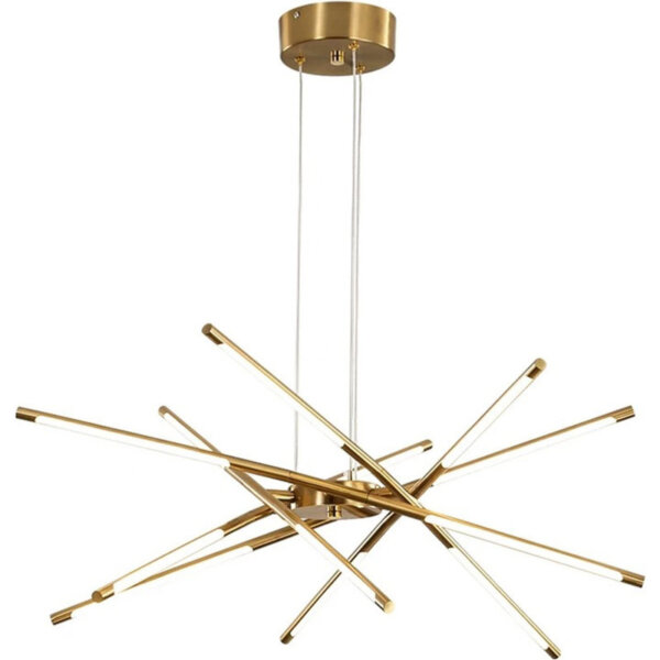 6-12 Heads Black Gold Iron Pendant Lamp - 图片 6