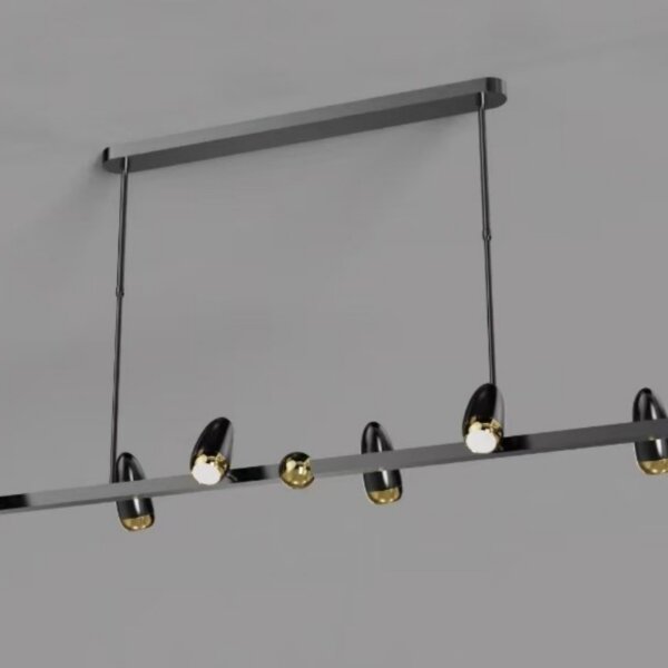 6/8/10 Heads Black Iron Pendant Light - 图片 6
