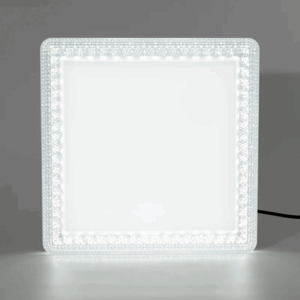 H4cm Round Rectangular Plastic Ceiling Light - 图片 8