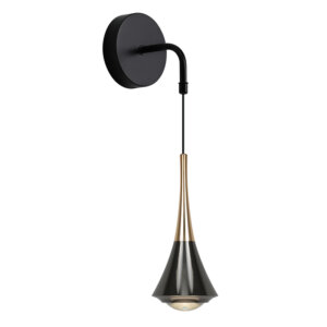 H23cm Black Cone Lens Wall Lamp