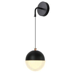 D12cm Black Iron Acrylic Wall Light