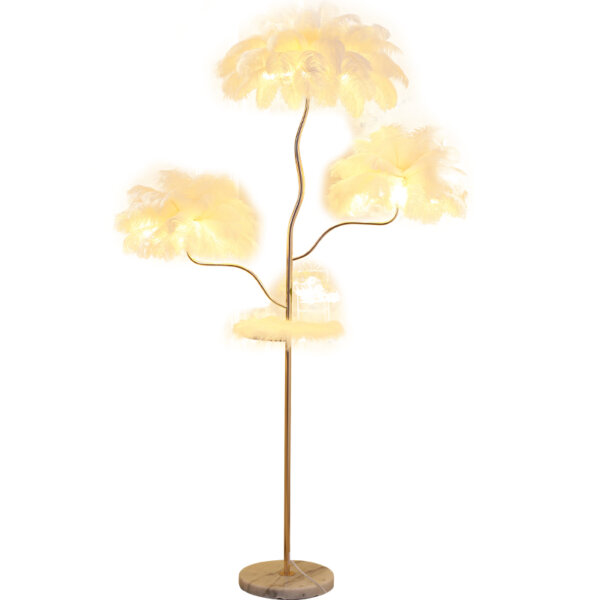 H180CM Tree Feather Floor Lamp - 图片 6
