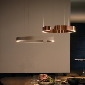 Black White Gold Rose Gold Ring Acrylic Pendant Lamp