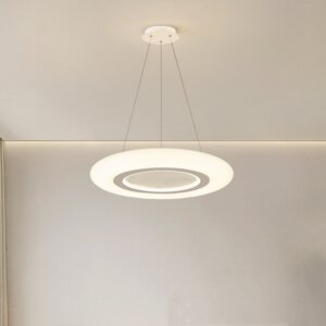 D46/60cm Black White PE Pendant Lamp