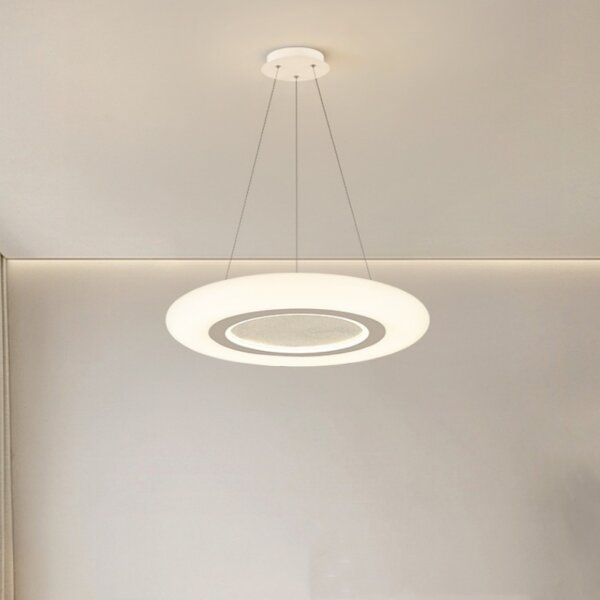 D46/60cm Black White PE Pendant Lamp