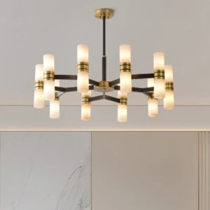 16-36 Heads Luxury Marble Copper Pendant Lamp