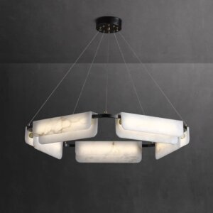 Full Copper Marble Black Gold Pendant Light