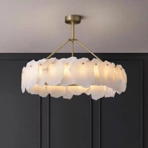 French Marble Copper Pendant Light