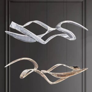 Acrylic Metal Ribbon Pendant Light