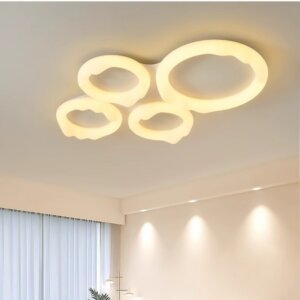 Matt White Iron Round Pendant Light