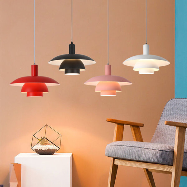 D30cm Black White Red Pink Pendant Lamp