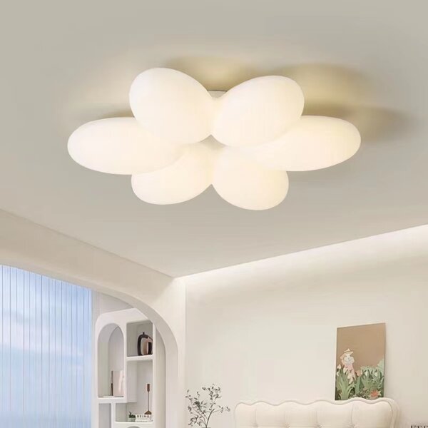 White Flower Iron PE Pendant Light - 图片 2