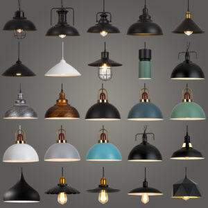 E27/E26 Colorful Metal LED Pendant Lamp