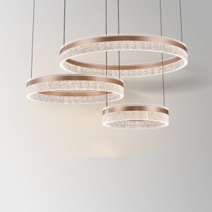 Ring Acrylic Silver Red Pendant Light