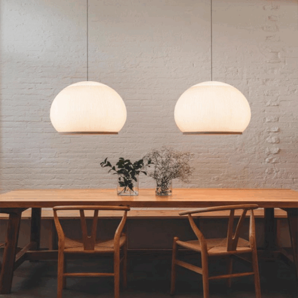 Beige Woven Fabric PE Pendant Light - 图片 2