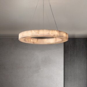 Natural Marble Chrome Stainless Steel Pendant Lamp